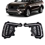 Front Led Fog Lights With Bezels Covers For 2017-2019 Hyundai Santa Fe Seats. Fixed Price $319.00.