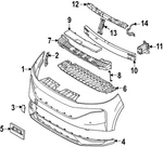 Genuine Nissan Bumper Cover Support Rail Bracket 62244-7BA1A. Fixed Price $77.87.