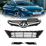 Front Upper Lower Grilles & Bumper Brackets Set For Hyundai Elantra 2014-2016. Fixed Price $41.95.