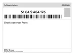 Genuine Bmw Shock Absorber Front 51-64-9-464-176 New. Fixed Price $47.00.