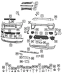 Genuine Mopar Front Lower Fascia 68575119AA. Fixed Price $213.35.