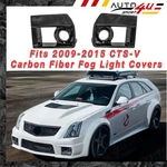 Real Carbon Fiber Front Bumper Fog Light Frame Cover Fits 2009-15 Cadillac Cts-v. Fixed Price $385.99.