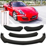 Glossy Black Front Bumper Lip Spoiler Splitter +strut Rods For Porsche Boxster. Fixed Price $95.11.