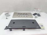 Audi Glossy Black Front License Plate Holder 8W6807285AJ ** New Damaged. Fixed Price $69.00.