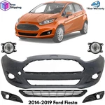 Front Bumper Cover Fascia & Fog Light Assembly Kit 2014-2019 Ford Fiesta. Fixed Price $419.21.