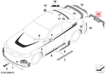 Genuine Bmw M2 G87 Cs Rear Diffuser Carbon Mpp Exhaust Syst. 51125A46B54. Fixed Price $1307.11.