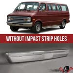 Chrome Front Bumper W/o Impact Strip Holes For Dodge D100 P200 W300 1972 73-1982. Fixed Price $249.99.