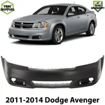 Front Bumper Cover Primed Plastic For 2011-2014 Dodge Avenger. Fixed Price $217.00.