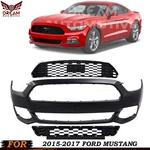 Front Bumper Cover Primed & Upper + Lower Grille Kit 2015-2017 Ford Mustang. Fixed Price $208.15.