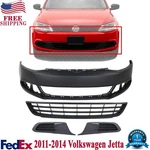 Front Bumper Primed + Grille Fog Light Covers For 2011-2014 Volkswagen Jetta. Fixed Price $255.51.
