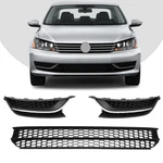 Fit 2012-2015 Vw Passat Front Bumper Lower Grille & Fog Light Bezel Cover Lh+rh. Fixed Price $43.16.