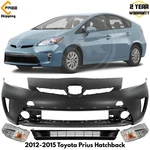 Front Bumper Cover Prime Plastic & Fog Light Assembly For 2012-2015 Toyota Prius. Fixed Price $412.00.