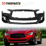 For 2018-2022 Infiniti Q50S Front Bumper Cover W/sensor Holes/tow Hook. Fixed Price $249.96.
