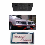 81-88 Cutlass Front Bumper Tag Mount Bracket Holder 84"HURST Olds" License Plate. Fixed Price $109.95.