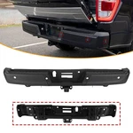 Black Rear Step Bumper 2021-2024 Ford F-150 W/ Max Towing 6 Sensor Holes. Fixed Price $199.00.