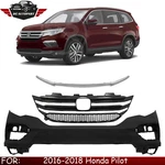 Front Bumper Cover Paintable & Grille Assembly Kit For 2016-2018 Honda Pilot. Fixed Price $363.09.