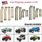 Flyxm 8PC Brass Chassis Link Rod Kit For 1:24 Axial SCX24 90081 AXI00001/2/4/5/6. Fixed Price $17.65.