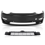 Fit For 2017-2023 Tesla Model Front Bumper Cover+grille Set With Radar Holes. Fixed Price $260.99.
