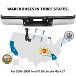 Rear Step Bumper Chrome 06-08 Ford F150 Lincoln Mark Lt W/ Sensor Hole. Fixed Price $119.99.