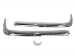 2-PIECE Front Chrome Bumper Trim Set For Mercedes Sl R107 With Hole. Fixed Price $878.90.