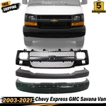 New Front Bumper + Upper Cover & Grille For 2003-21 Chevy Express Gmc Savana. Fixed Price $694.00.