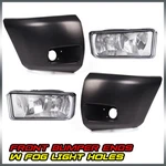 Fit For 2007-2013 Silverado 1500 Black Front Bumper End Cap & Fog Light Lh + Rh. Fixed Price $85.76.