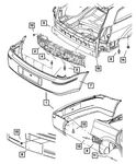 Genuine Mopar Fascia Molding Left 4806363AA. Fixed Price $107.04.