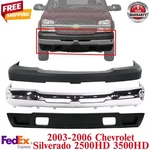 Front Bumper Chrome Steel Kit For 2003-2006 Chevrolet Silverado 2500 Hd / 3500. Fixed Price $669.84.