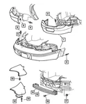 Genuine Mopar Fascia Bracket Right 4805094AB. Fixed Price $24.75.