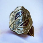 Grille Medallion 1936 Chrysler Airflow Export Emblem Vee Shape Sharp Bend Badge. Fixed Price $87.95.