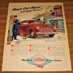 1946 Print Ad Ford Cars Small Town America Policeman & Folk. Fixed Price $14.93.