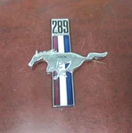 1967-68 Mustang New 289 Left Fender Running Horse Emblem. Fixed Price $8.00.