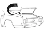 1969-70 Mustang Fastback Trunk Weatherstrip. Fixed Price $17.95.