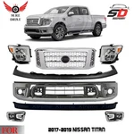 Front Bumper Chrome Steel & Headlights Assembly Kit For 2017-2019 Nissan Titan. Fixed Price $1614.35.