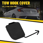 71506-TEX-Y00 For Honda Civic 2016-2021 Black Rear Tow Hitch / Hook Bumper Cover. Fixed Price $10.44.