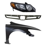 Grille Kit Honda Civic Sedan With Fender And Headlight 2007-2008, Passenger Side. Fixed Price $667.80.