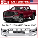 New Chrome Steel Front Bumper Face Bar For 2016-2018 Gmc Sierra 1500 Pickup Us. Fixed Price $250.91.