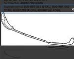 Genuine Audi Spoiler 8U0-807-061-Q-GRU. Fixed Price $200.00.