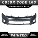New Painted *1G3 Gray* Front Bumper Cover Replacement For 2012-2014 Toyota Camry. Fixed Price $430.99.
