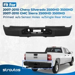 Rear Step Bumper For 2007-2010 Sierra Silverado 2500 3500 W/o Sensor Hole Primed. Fixed Price $298.99.