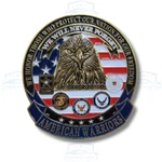 American Warriors Eagle Car Truck Grille Badge Emblem Us Genuine 3-1/4". Fixed Price $18.95.