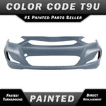 New Painted *T9U Blue* Front Bumper Cover For 2012 2013 Hyundai Accent. Fixed Price $430.99.