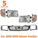 Bumper Grille + Headlights Corner Lamps For 1998 - 2000 Nissan Frontier. Fixed Price $228.36.