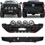 Vijay For 2010-2018 Dodge Ram 2500/3500 Front/rear Bumper W/winch Plate&lights. Fixed Price $849.99.
