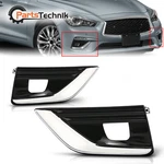 Fit For 2018-2023 Infiniti Q50 Luxe Fog Light Trim Bezel Cover Chrome. Fixed Price $46.38.