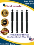 Premium Oe Front & Rear Shocks For 2014-2019 Ram 2500 2WD/4WD Lifetime Warranty. Fixed Price $190.98.