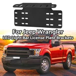 Fits Jeep Wrangler Front Bumper License Plate Bracket Light Bar Work Led. Fixed Price $21.86.