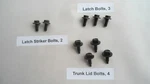 9 Trunk Latch/lid Bolts! Fits: Gm Buick Chevy Cadillac Olds Pontiac Camaro 442. Fixed Price $29.50.