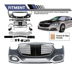 Fit Mercedes Benz W223 Class To Maybach Style 2021-2022 Complete Bumper Cover. Fixed Price $990.40.