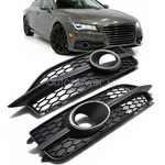 Fit 2011-2014 Audi A7 S-line Front Bumper Lower Fog Lamp Covers Grille Black. Fixed Price $59.99.